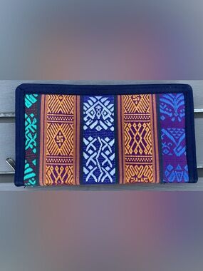Tribal Interior Double-Zip Organizer Wallet